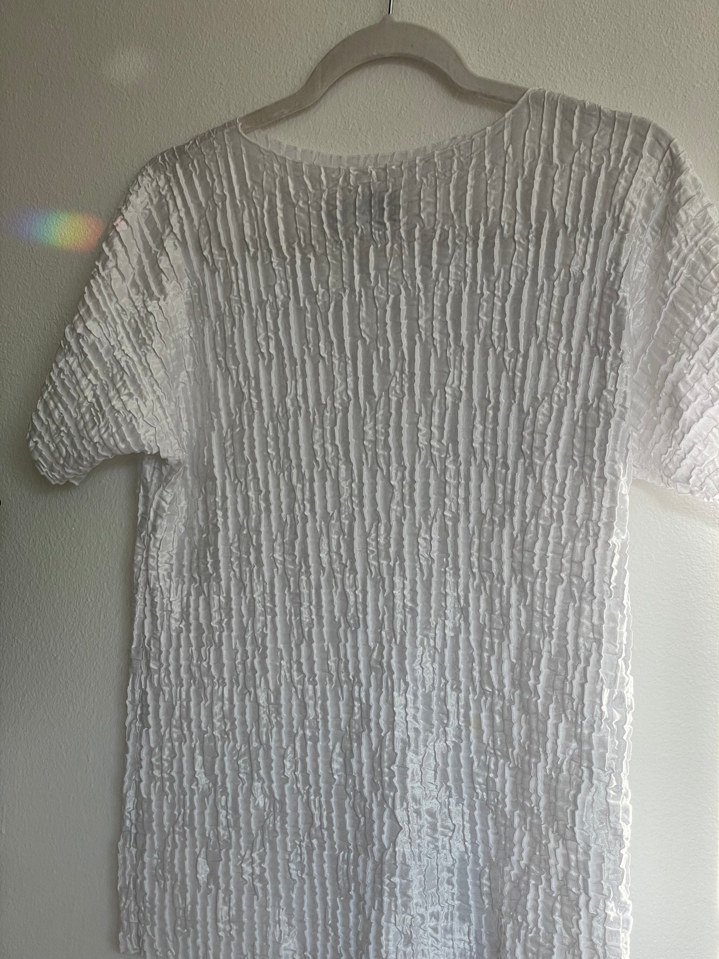 White Textured Top